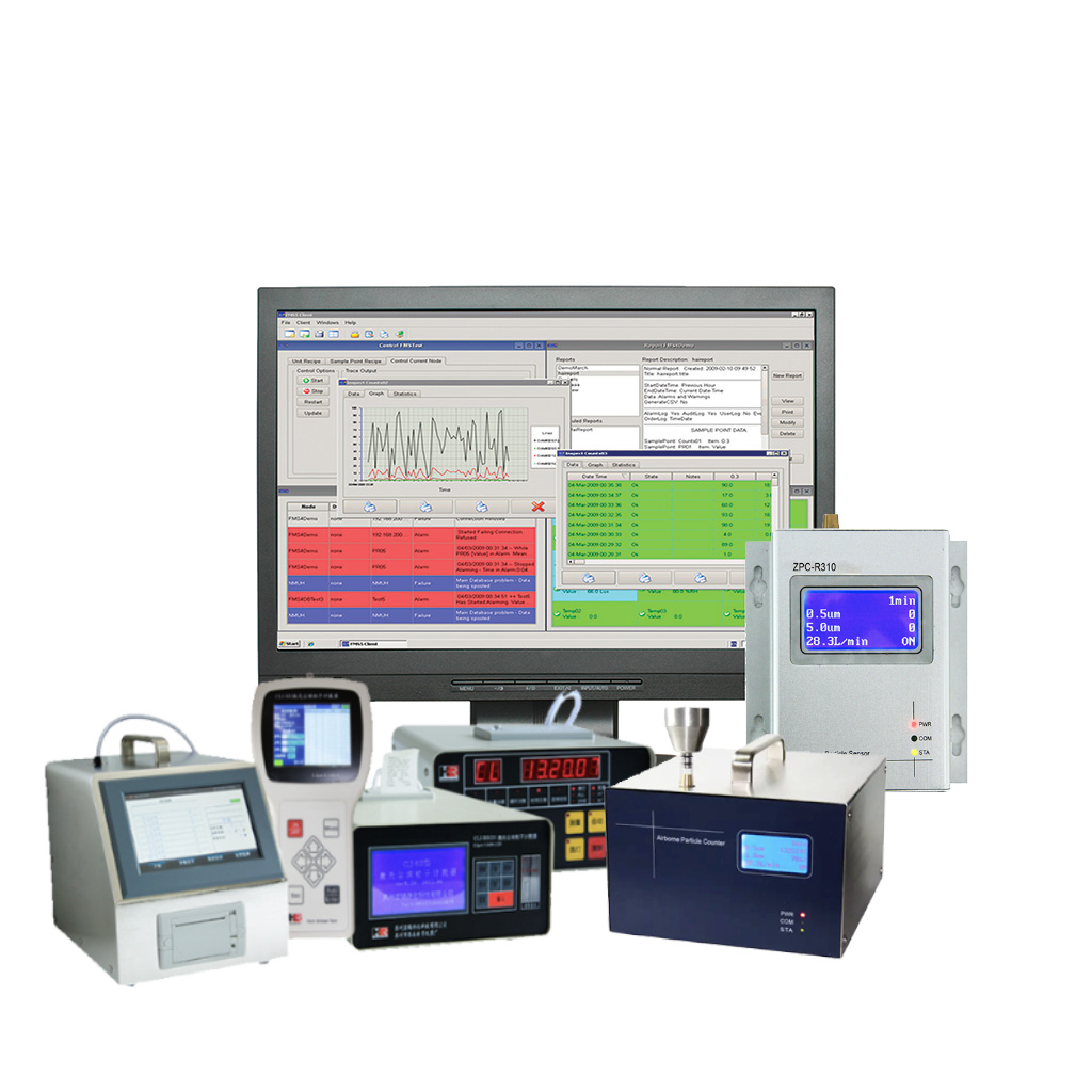 0.3um 0.5um 1.0 CFM Air Particle Counter For Clean Room / Pharmaceutical