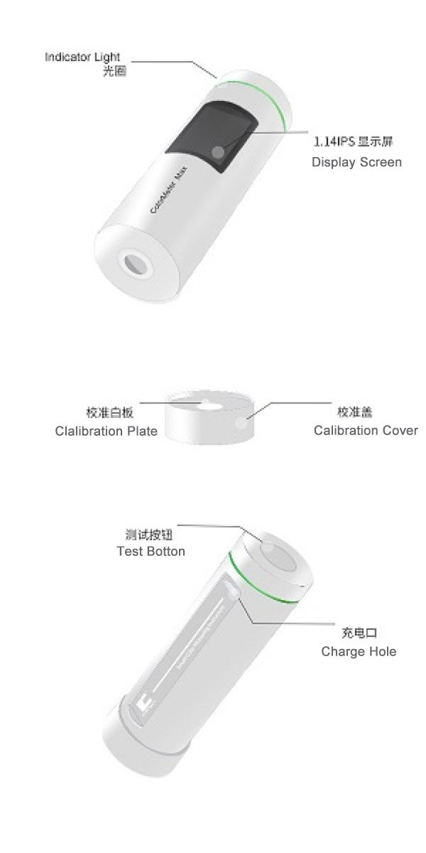 Wireless Connection Automatic Calibration Mini Digital Colorimeter 3