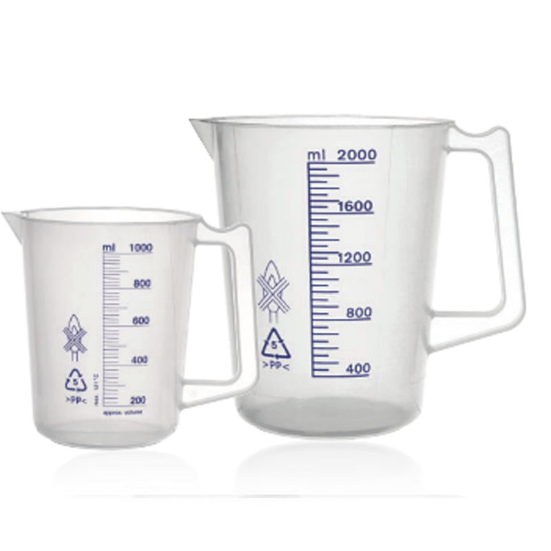 Beaker with Printed Graduation and Handle, PP Material GBP-2000